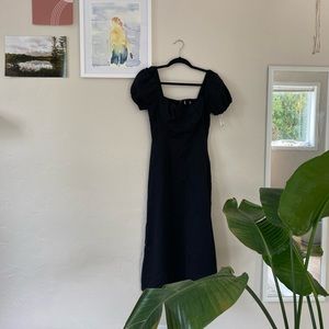 NEW Lulu’s black midi dress size S